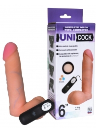 Фаллическая насадка Харнесс UNICOCK 6  с вибрацией - 18 см. - LOVETOY (А-Полимер) - купить с доставкой в Обнинске