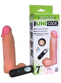 Фаллическая насадка Харнесс UNICOCK 7  с вибрацией - 19 см. - LOVETOY (А-Полимер) - купить с доставкой в Обнинске
