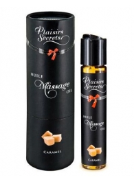 Массажное масло с ароматом карамели Huile de Massage Gourmande Caramel - 59 мл. - Plaisir Secret - купить с доставкой в Обнинске