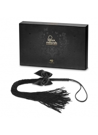 Чёрная плётка Lilly Whip Bijoux - Bijoux Indiscrets - купить с доставкой в Обнинске