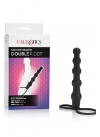 Насадка на пенис для двойного проникновения Silicone Beaded Double Rider - 14 см. - California Exotic Novelties - в Обнинске купить с доставкой