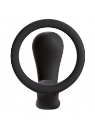 Чёрное эрекционное кольцо с анальной пробкой Bootie Ring - Fun Factory - в Обнинске купить с доставкой