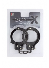 Чёрные наручники из листового металла BONDX METAL CUFFS BLACK - Dream Toys - купить с доставкой в Обнинске