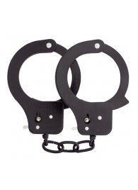 Чёрные наручники из листового металла BONDX METAL CUFFS BLACK - Dream Toys - купить с доставкой в Обнинске