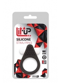 Чёрное эрекционное кольцо LIT-UP SILICONE STIMU RING 1 BLACK - Dream Toys - в Обнинске купить с доставкой