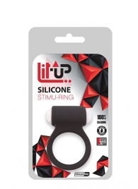 Чёрное эрекционное виброкольцо LIT-UP SILICONE STIMU RING 3 BLACK - Dream Toys - в Обнинске купить с доставкой