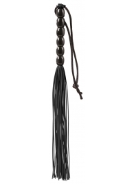 Чёрная мини-плеть из резины Rubber Mini Whip - 22 см. - Blush Novelties - купить с доставкой в Обнинске