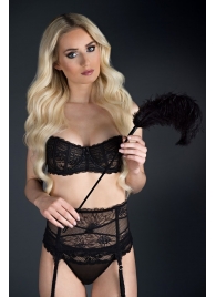 Стек с большим чёрным пером Large Feather Tickler - 65 см. - Blush Novelties - купить с доставкой в Обнинске