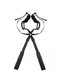 Чёрный бондажный комплект Romfun Sex Harness Bondage на сбруе - Romfun - купить с доставкой в Обнинске