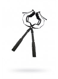 Чёрный бондажный комплект Romfun Sex Harness Bondage на сбруе - Romfun - купить с доставкой в Обнинске