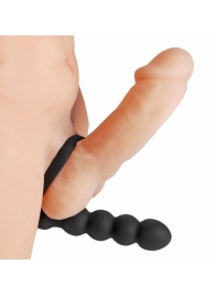 Насадка для двойного проникновения Double Fun Cock Ring with Double Penetration Vibe - XR Brands - в Обнинске купить с доставкой