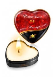 Массажная свеча с ароматом ванили Bougie Massage Candle - 35 мл. - Plaisir Secret - купить с доставкой в Обнинске