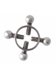 Серебристые зажимы для сосков на винтах - ToyFa - купить с доставкой в Обнинске