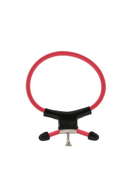 Красно-чёрное эрекционное кольцо с утяжкой RING OF POWER ADJUSTABLE RING - NMC - в Обнинске купить с доставкой