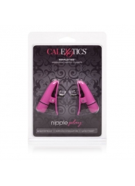 Розовые зажимы на соски с вибрацией Nipple Play Nipplettes - California Exotic Novelties - купить с доставкой в Обнинске