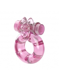 Розовое эрекционное кольцо с вибрацией Ring - Baile - в Обнинске купить с доставкой
