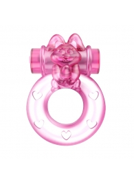 Розовое эрекционное кольцо с вибрацией Ring - Baile - в Обнинске купить с доставкой