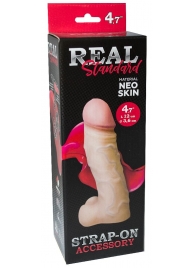 Реалистичная насадка с мошонкой REAL Standard - 15,5 см. - LOVETOY (А-Полимер) - купить с доставкой в Обнинске