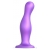 Фиолетовая насадка Strap-On-Me Dildo Plug Curvy size L - Strap-on-me - купить с доставкой в Обнинске