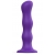 Фиолетовая насадка Strap-On-Me Dildo Geisha Balls size XL - Strap-on-me - купить с доставкой в Обнинске