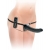 Черный страпон с вагинальной пробкой Deluxe Vibrating Penetrix Strap-On - 19 см. - Pipedream - купить с доставкой в Обнинске