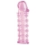 Гелевая розовая насадка на фаллос с шипами - 12 см. - Toyfa Basic - в Обнинске купить с доставкой