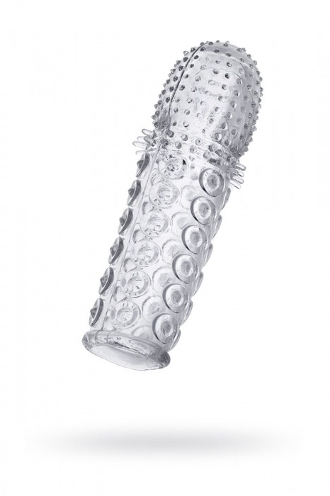 Прозрачная закрытая гелевая насадка - 13,5 см. - Toyfa Basic - в Обнинске купить с доставкой