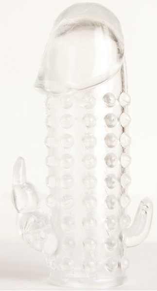 Гелевая прозрачная насадка с 2 отростками - 13 см. - Toyfa Basic - в Обнинске купить с доставкой Гелевая прозрачная насадка с 2 отростками - 13 см. - Toyfa Basic - в Обнинске купить с доставкой