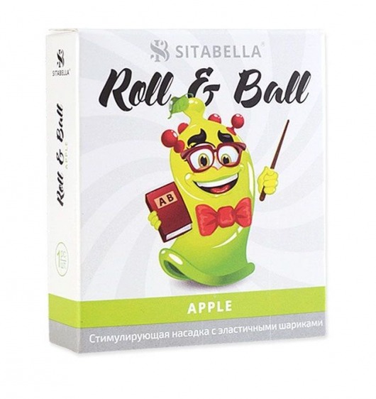 Стимулирующий презерватив-насадка Roll   Ball Apple - Sitabella - купить с доставкой в Обнинске