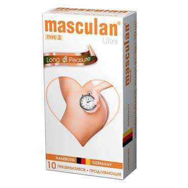 Розовые презервативы Masculan Ultra Long Pleasure с колечками, пупырышками и продлевающим эффектом - 10 шт. - Masculan - купить с доставкой в Обнинске