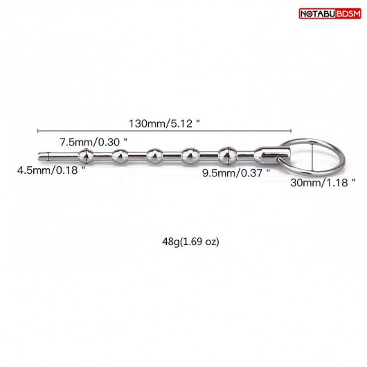 Уретральный металлический плаг с шариками - Notabu - купить с доставкой в Обнинске