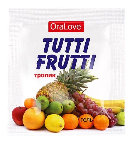 Пробник гель-смазки Tutti-frutti со вкусом тропических фруктов - 4 гр. - Биоритм - купить с доставкой в Обнинске