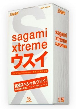 Ультратонкие презервативы Sagami Xtreme SUPERTHIN - 15 шт. - Sagami - купить с доставкой в Обнинске