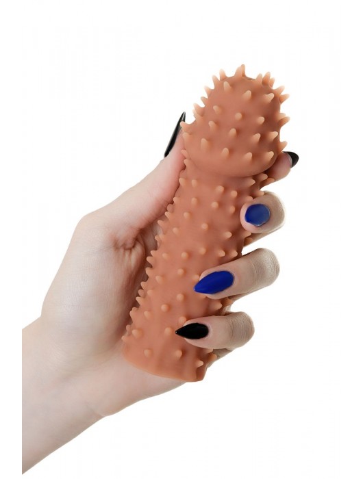 Телесная реалистичная насадка KOKOS Extreme Sleeve 07 с дополнительной стимуляцией - 12,7 см. - KOKOS - в Обнинске купить с доставкой