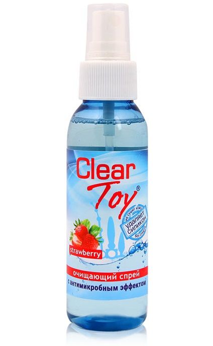 Очищающий спрей для игрушек CLEAR TOY Strawberry - 100 мл. - Биоритм - купить с доставкой в Обнинске