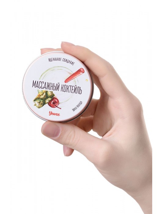 Массажная свеча «Массажный коктейль» с ароматом пина колады - 30 мл. - ToyFa - купить с доставкой в Обнинске