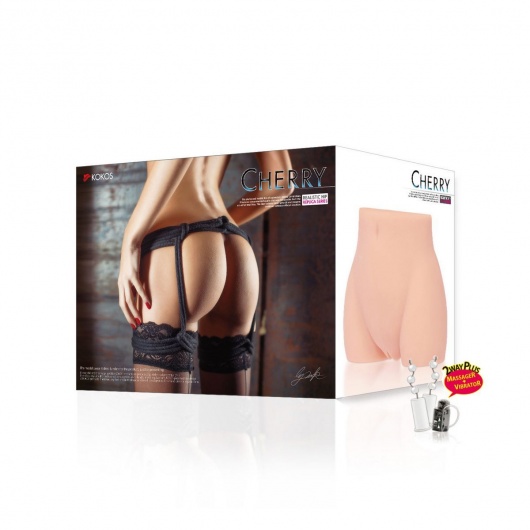 Мастурбатор-полуторс Cherry с вибрацией и двумя любовными тоннелями - KOKOS - в Обнинске купить с доставкой