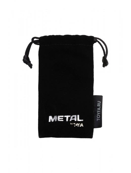 Серебристая конусовидная анальная пробка с фиолетовым кристаллом - 7 см. - ToyFa - купить с доставкой в Обнинске