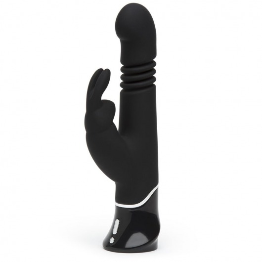 Черный хай-тек вибратор Greedy Girl Thrusting Rabbit Vibrator - 22,8 см. - Fifty Shades of Grey