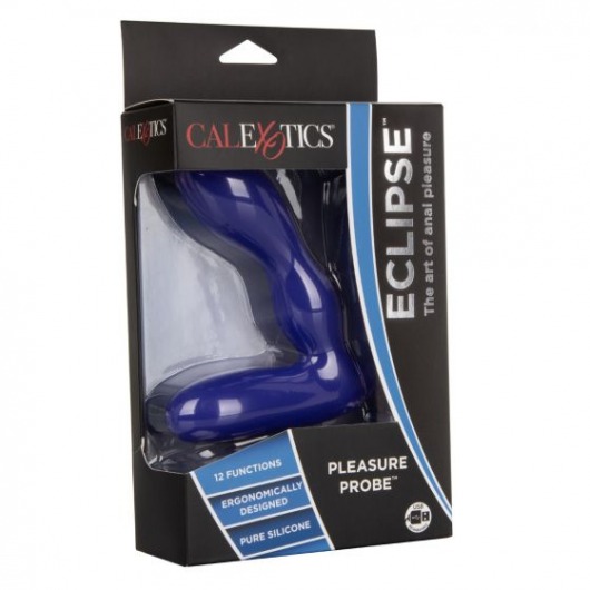 Синий анальный вибратор Eclipse Pleasure Probe - 13,25 см. - California Exotic Novelties