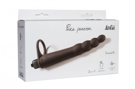 Черная вибронасадка для двойного проникновения Bramble - 16,5 см. - Lola Games - купить с доставкой в Обнинске