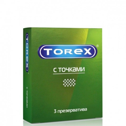 Текстурированные презервативы Torex  С точками  - 3 шт. - Torex - купить с доставкой в Обнинске