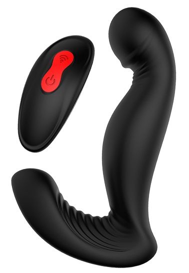 Черный вибромассажер простаты SWIRLING P-PLEASER - Dream Toys - в Обнинске купить с доставкой