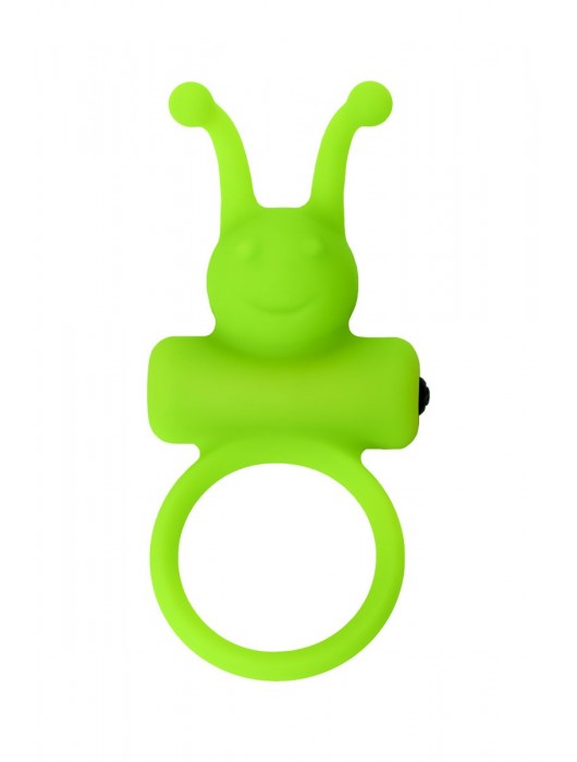 Зеленое эрекционное виброкольцо на пенис Cock Ring - A-toys - в Обнинске купить с доставкой