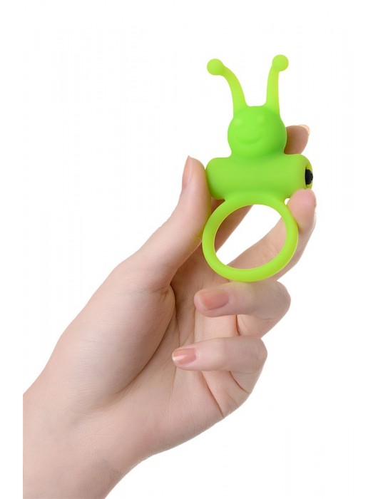 Зеленое эрекционное виброкольцо на пенис Cock Ring - A-toys - в Обнинске купить с доставкой