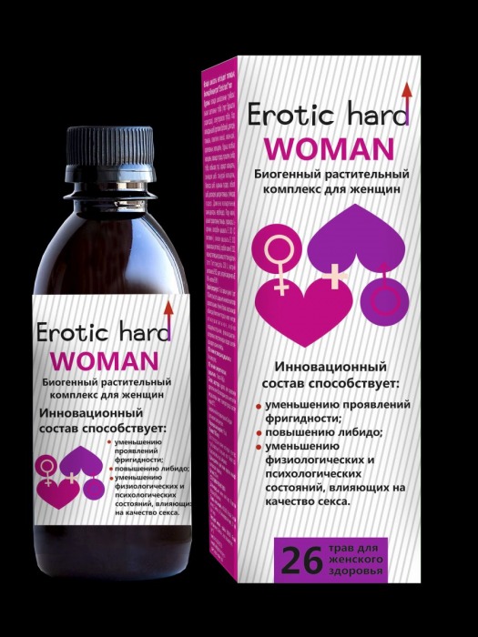 Женский биогенный концентрат для повышения либидо Erotic hard Woman - 250 мл. - Erotic Hard - купить с доставкой в Обнинске