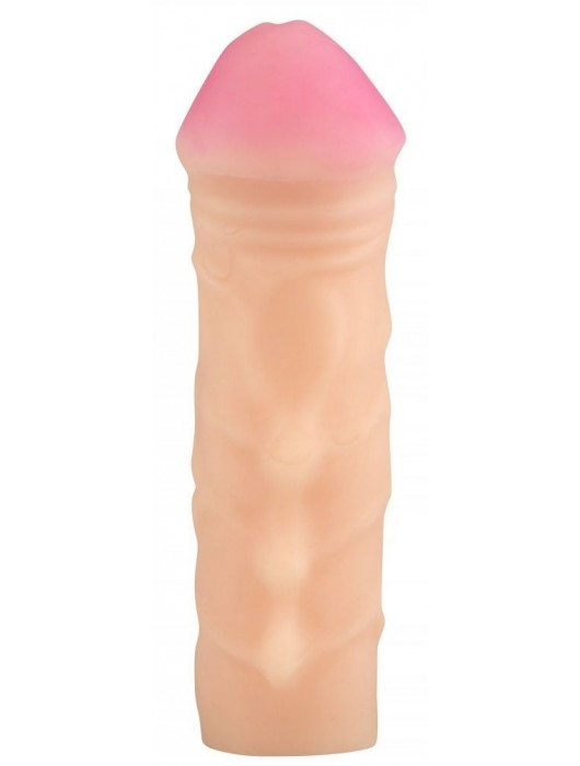 Телесный реалистичный фаллоудлинитель с петлей - 17,5 см. - Джага-Джага - в Обнинске купить с доставкой