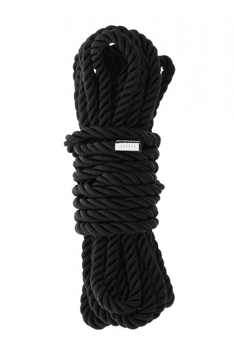 Черная веревка для шибари DELUXE BONDAGE ROPE - 5 м. - Dream Toys - купить с доставкой в Обнинске