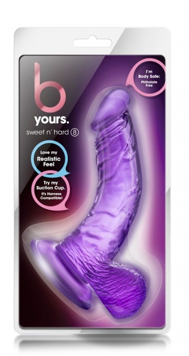 Фиолетовый фаллоимитатор Sweet n Hard 8 - 16,5 см. - Blush Novelties