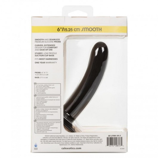 Черный анальный стимулятор Silicone Smooth Probe - 15,25 см. - California Exotic Novelties - купить с доставкой в Обнинске